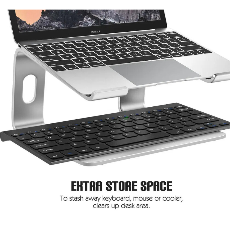Ergonomic Aluminum Laptop Stand for Desk with Non-Slip Pads