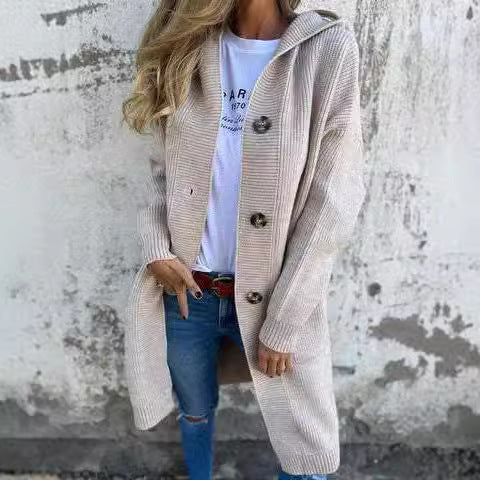 ELEONORA™|Manteau Tricoté à Capuche