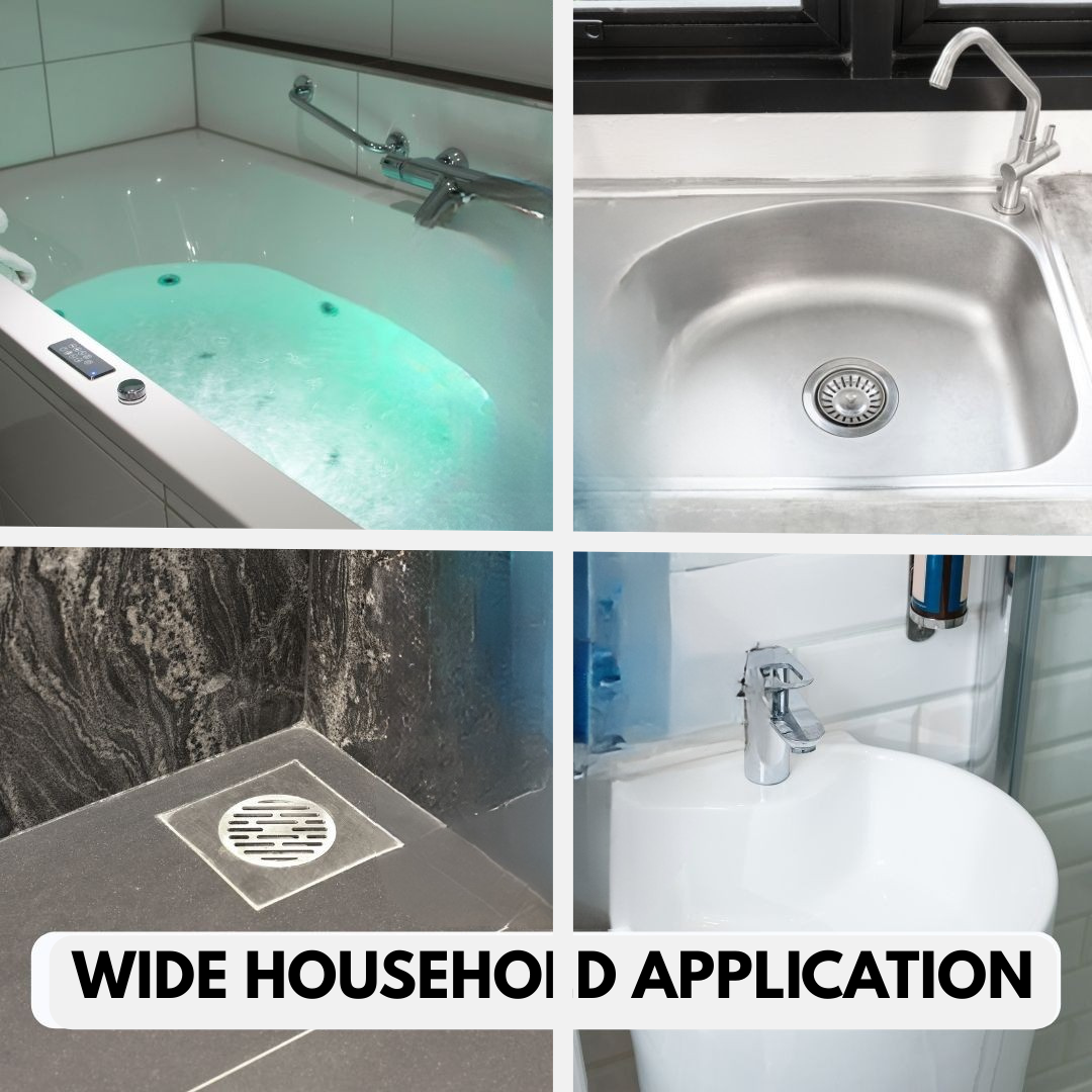 Powerful Drain Cleaner for Hair, Clogs & Odor Removal Fast