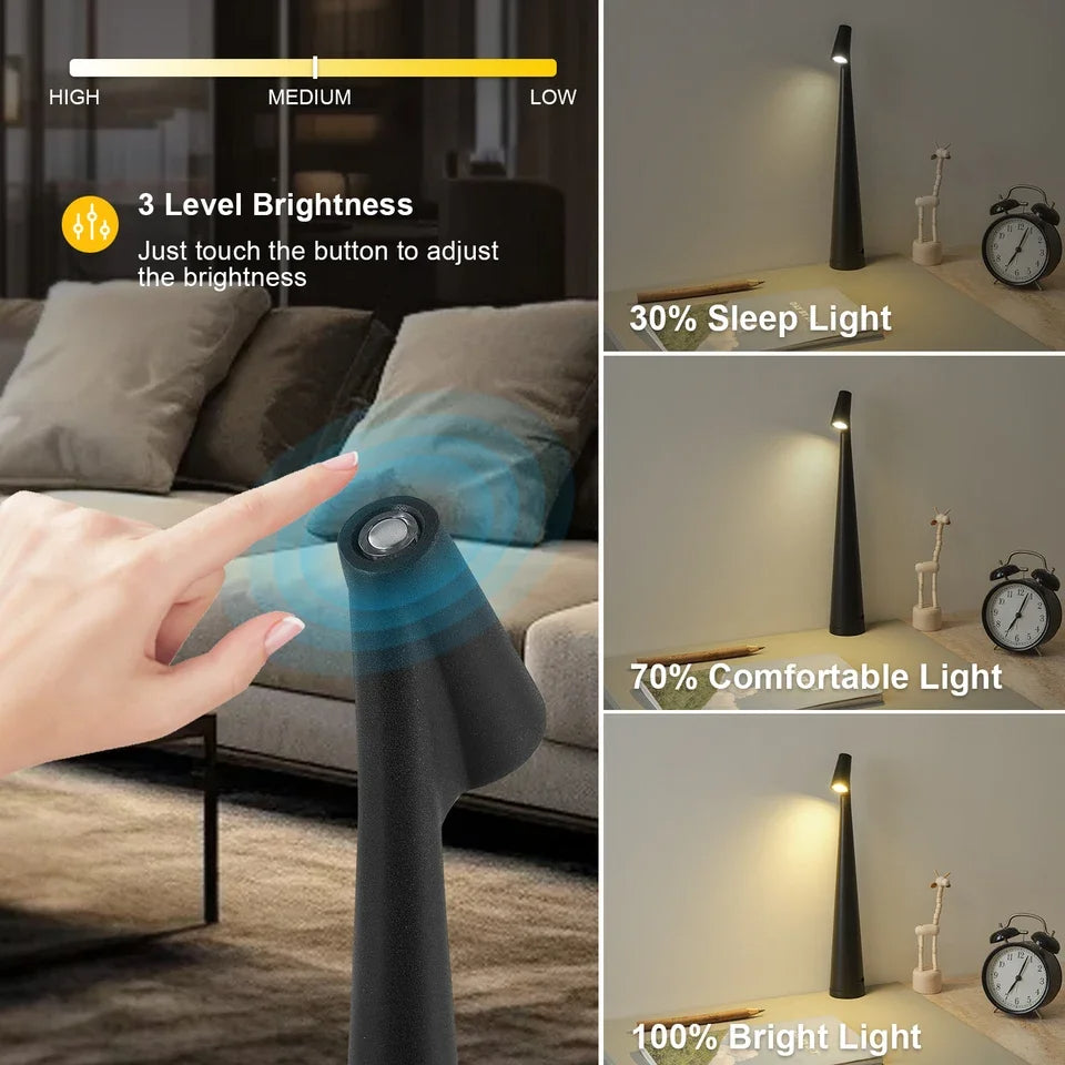 Rechargeable Touch Control Reading Lamp with Tri-Color Dimming