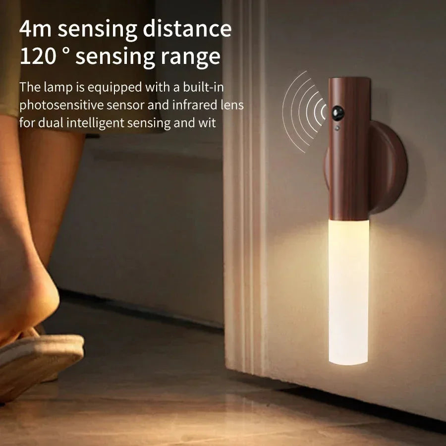 Motion Sensor Night Light LED Rechargeable Indoor Warm Light with Magnetic Base
