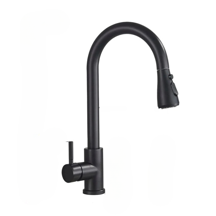 High-Arc Kitchen Faucet With Pull-Out Sprayer For Flexible Cleaning