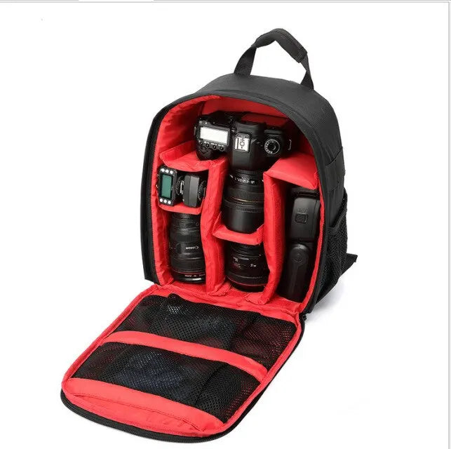 Waterproof Nylon Camera Backpack with Padded Compartments