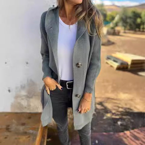 ELEONORA™|Manteau Tricoté à Capuche
