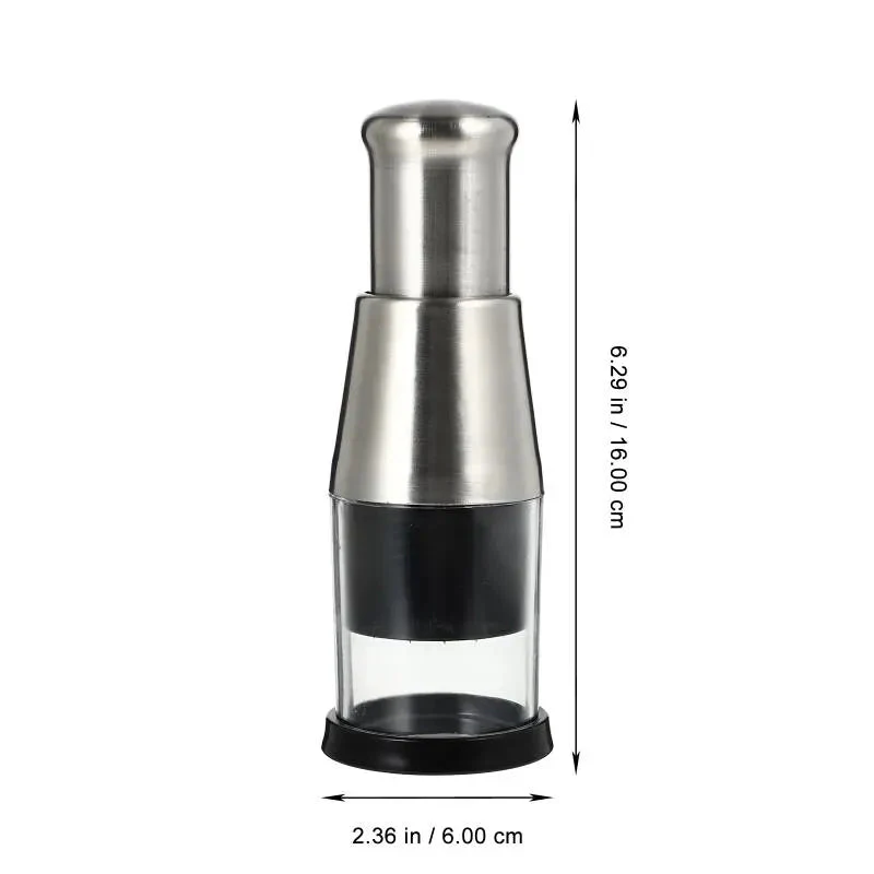 Manual Stainless Steel Food Chopper with Integrated Bowl for Easy Meal Prep