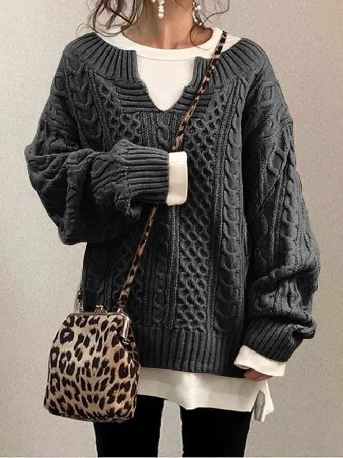 Soline™ | Pull tricoté à motif torsadé