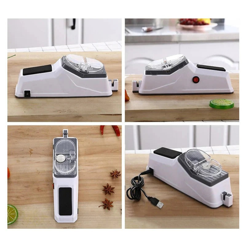 USB Rechargeable Electric Knife Sharpener for Kitchen Knives and Scissors