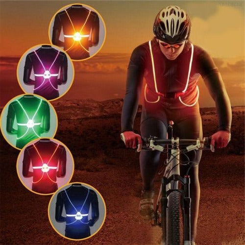 360 Degree Reflective LED Safety Vest With Flashing Night Lights