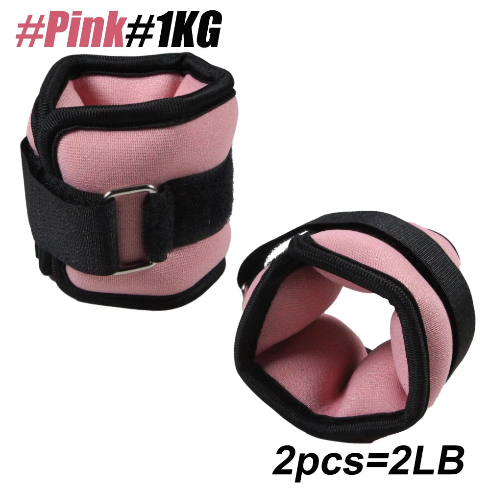 Adjustable Ankle and Wrist Weights with Secure Velcro Straps for Workouts