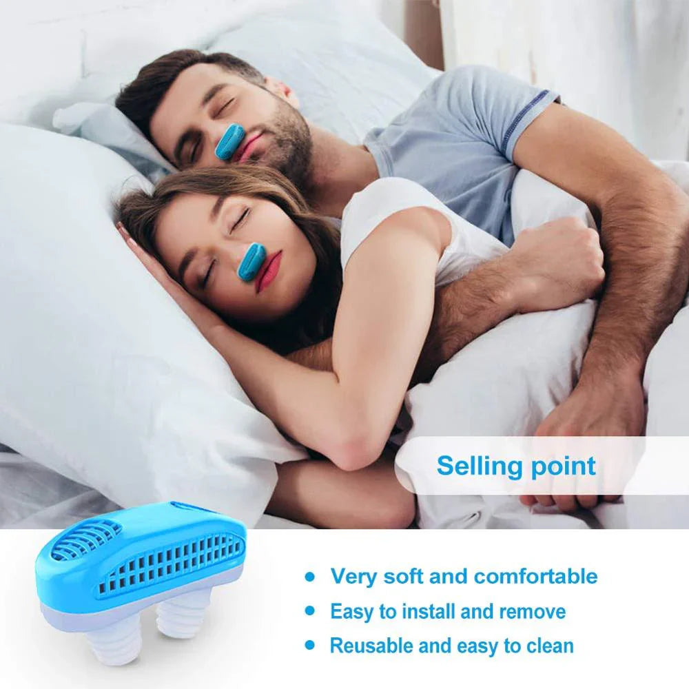 Micro-CPAP Device for Quiet, Comfortable, and Easy Anti-Snoring Relief