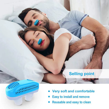 Micro-CPAP Device for Quiet, Comfortable, and Easy Anti-Snoring Relief