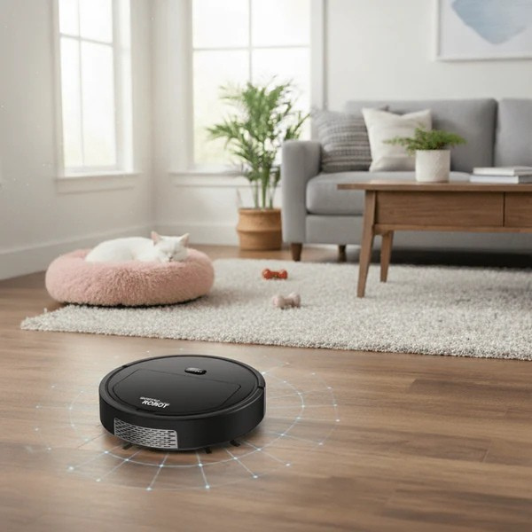 Robot Vacuum Cleaner With HEPA Filtration Ultra-Quiet Smart Cleaning