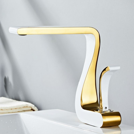 Modern Polished Gold Bathroom Faucet