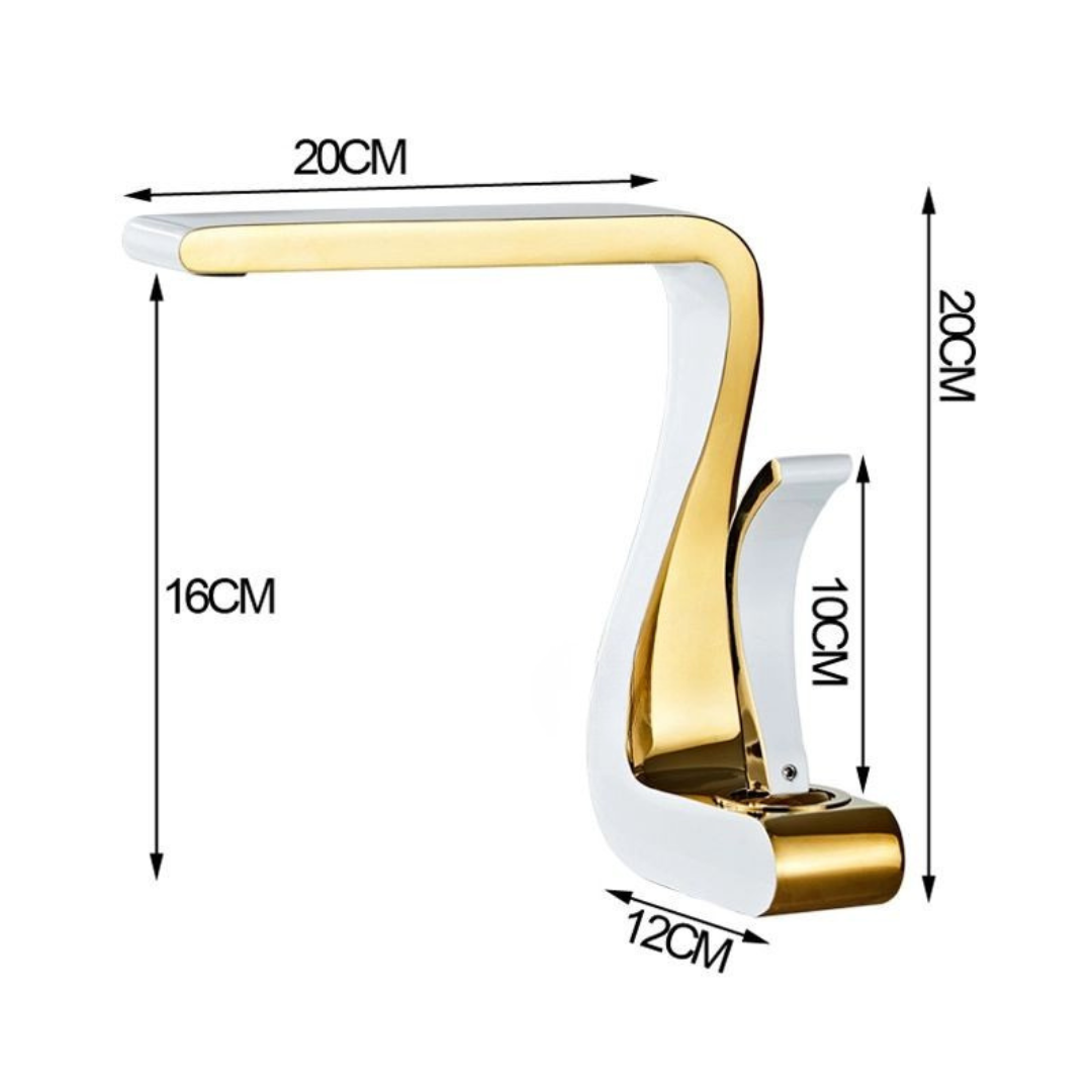 Modern Polished Gold Bathroom Faucet