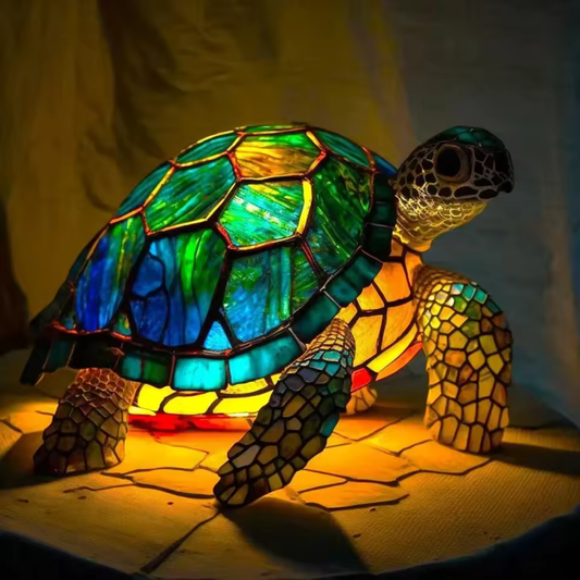 Handmade Turtle Lamp with Warm Light for Turtle Lovers Gift