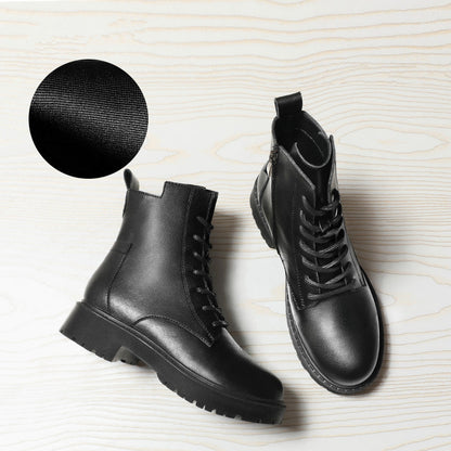 Bottes Martine en Cuir Noir