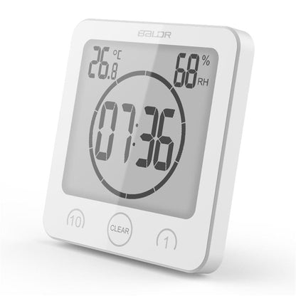 Minimalist Black Digital Shower Timer