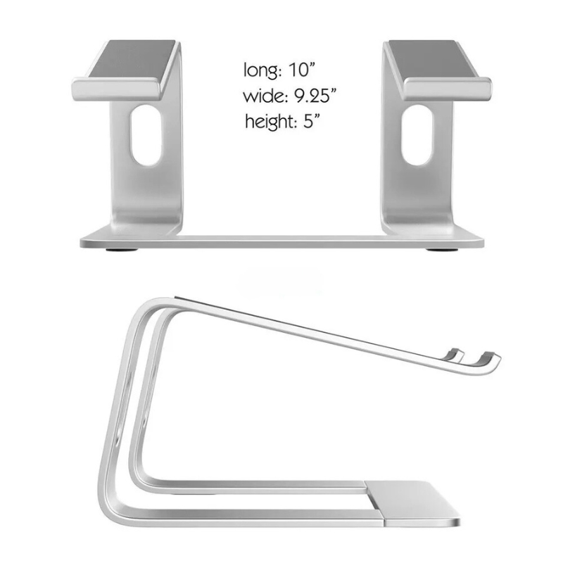 Ergonomic Aluminum Laptop Stand for Desk with Non-Slip Pads