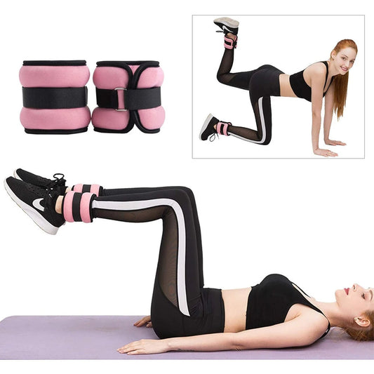 Adjustable Ankle and Wrist Weights with Secure Velcro Straps for Workouts