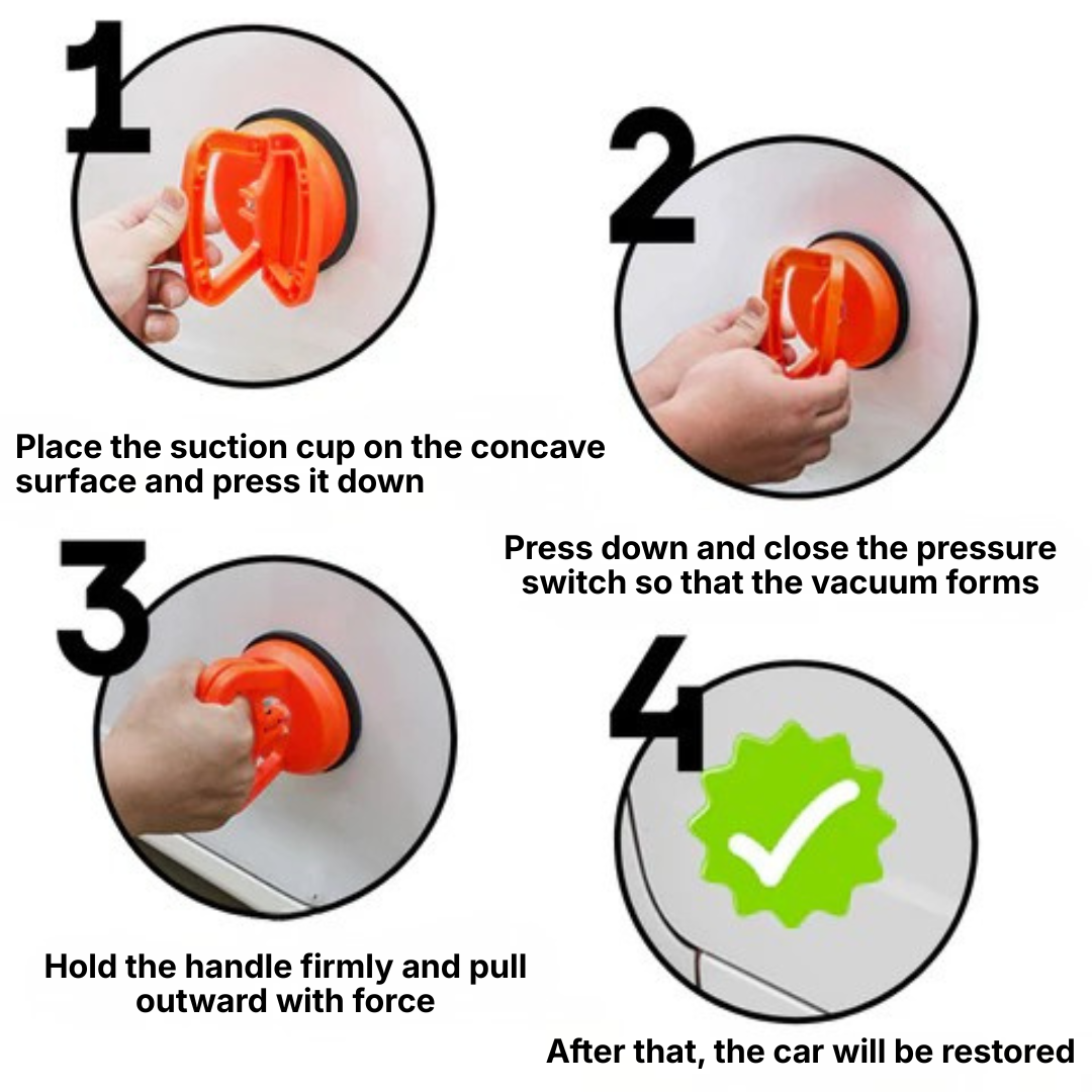 Car Dent Repair Kit with 2 Pullers for Fast Easy Dent Removal