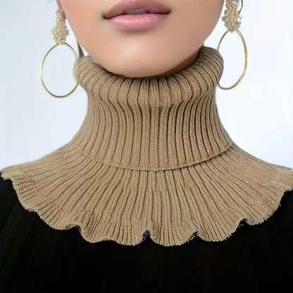 Knitted Turtleneck Neck Scarf for Women Soft Warm Winter Neckwear
