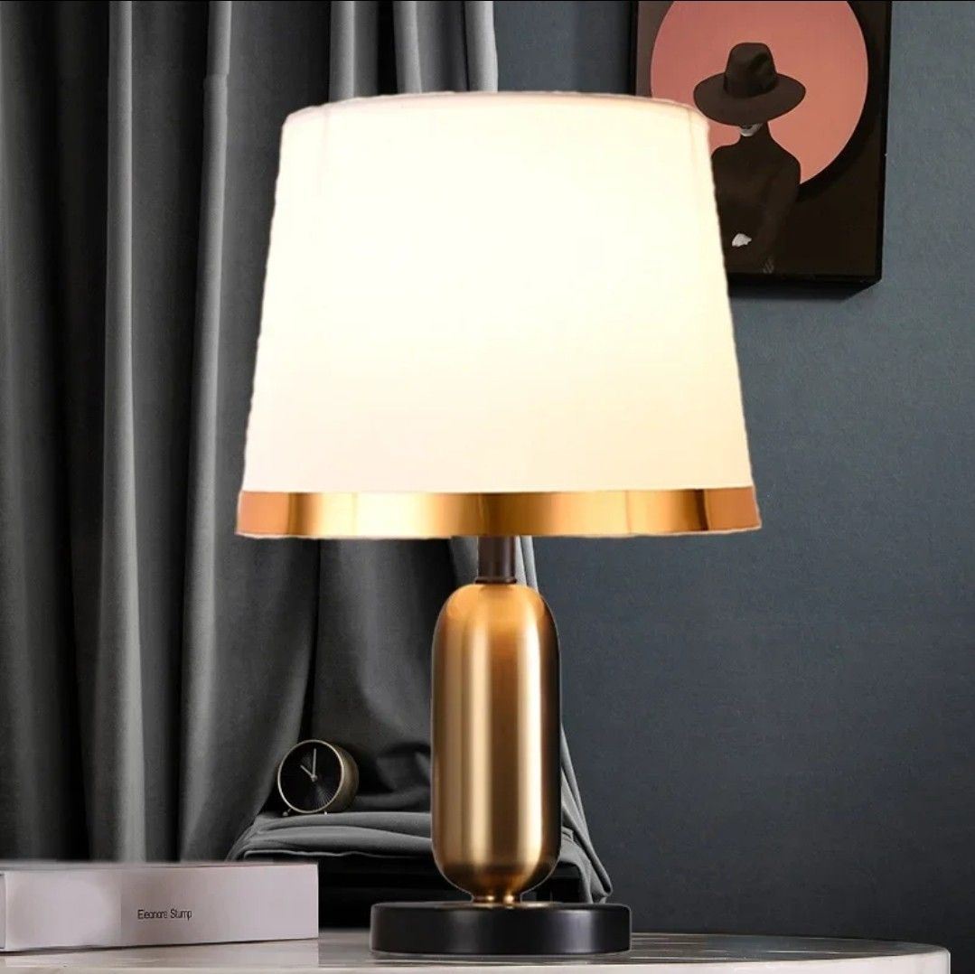 Contemporary Gold and Black Table Lamp