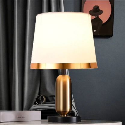 Contemporary Gold and Black Table Lamp