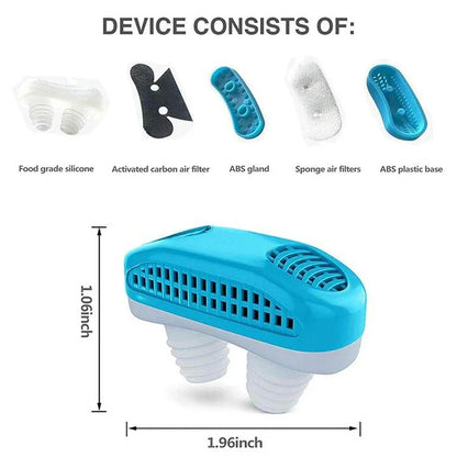 Micro-CPAP Device for Quiet, Comfortable, and Easy Anti-Snoring Relief