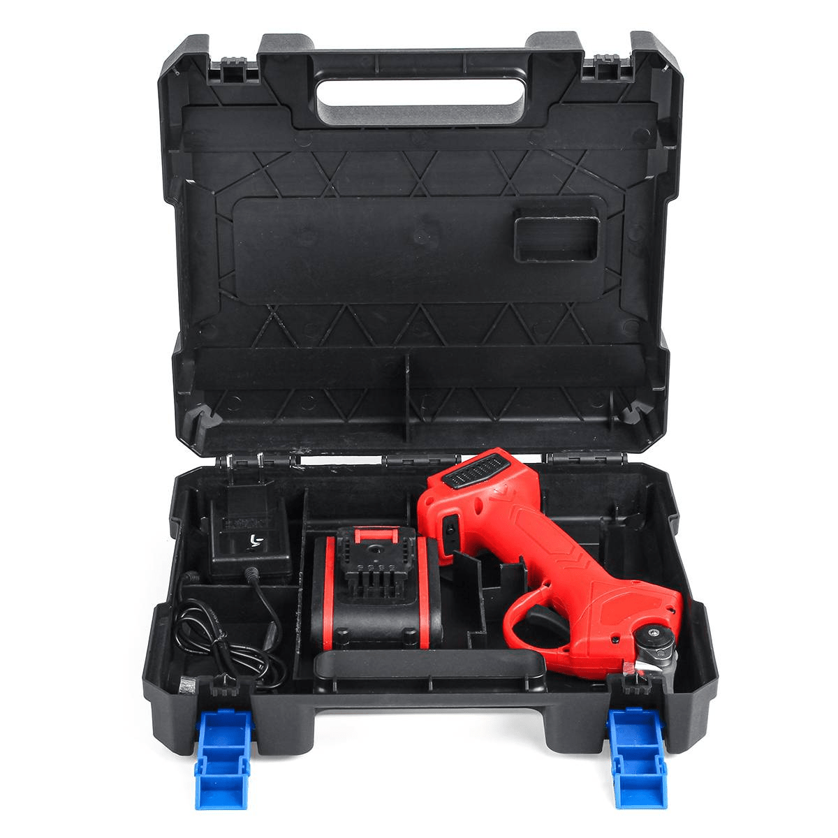Cordless Electric Pruning Shears with Ergonomic Red Handle