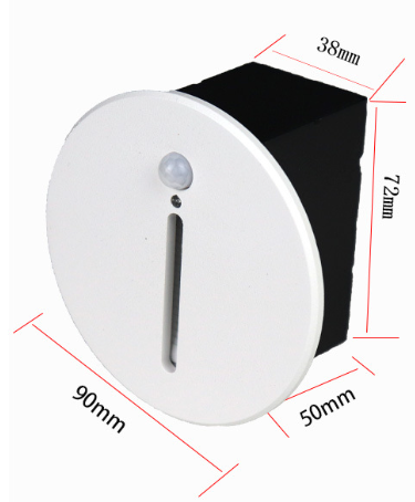 Recessed LED Wall Light With Matte Metal Finish