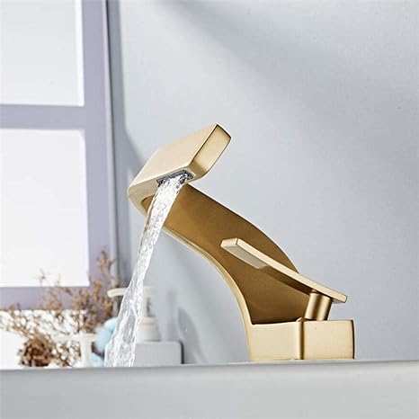 Modern Sleek Chrome Faucet With Waterfall Outlet