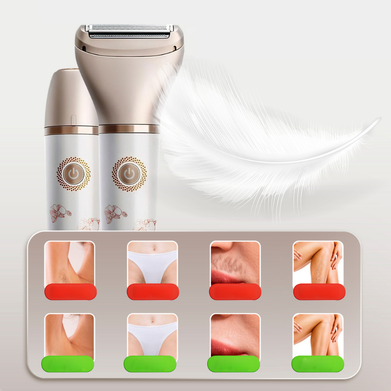 Sleek Dual Head Electric Razor with LED Indicators
