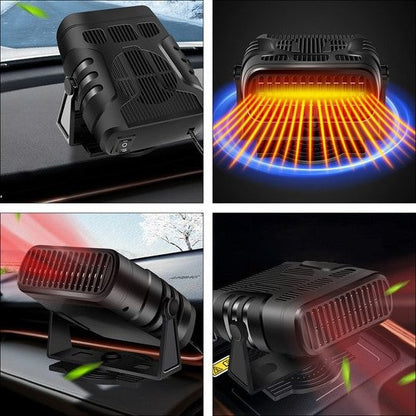 Portable 12V Car Heater and Cooler with 360° Rotation and Defrost Function