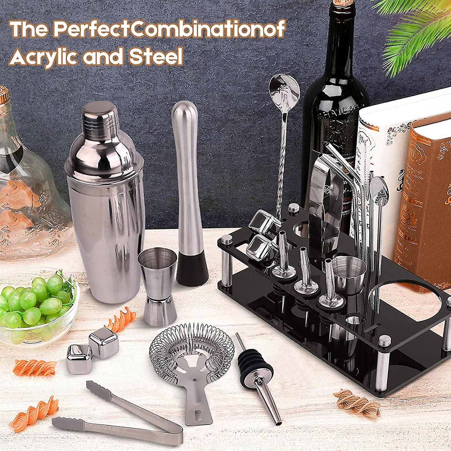 Modern Stainless Steel Cocktail Shaker Set