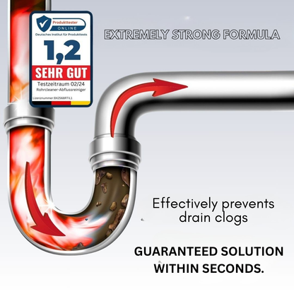 Powerful Drain Cleaner for Hair, Clogs & Odor Removal Fast