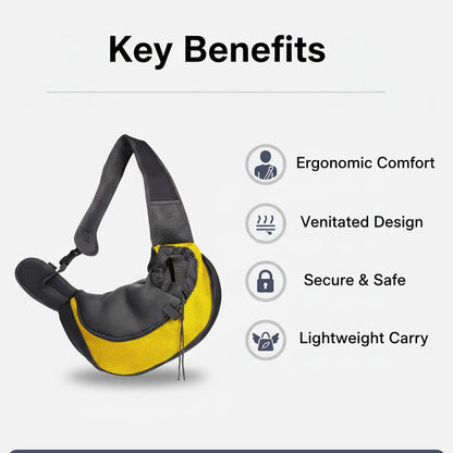 Small Pet Carrier Bag With Adjustable Shoulder Strap And Ventilated Design