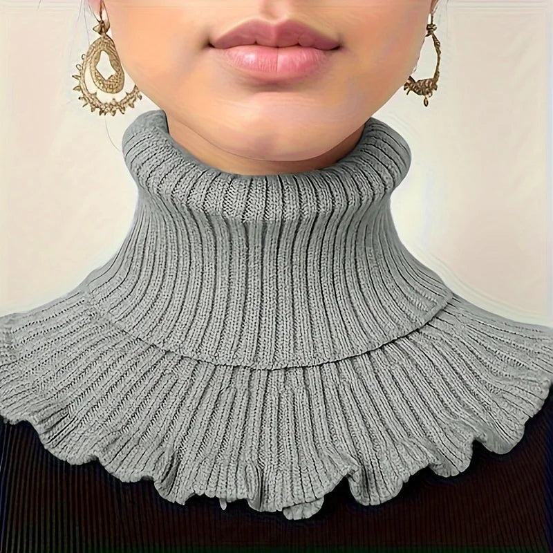 Knitted Turtleneck Neck Scarf for Women Soft Warm Winter Neckwear