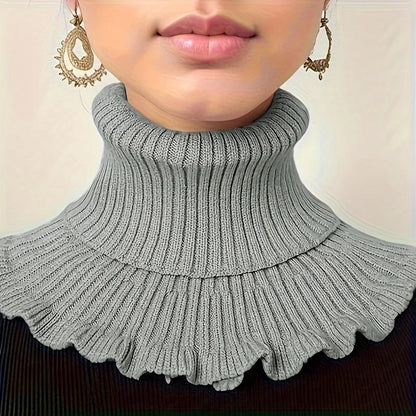 Knitted Turtleneck Neck Scarf for Women Soft Warm Winter Neckwear