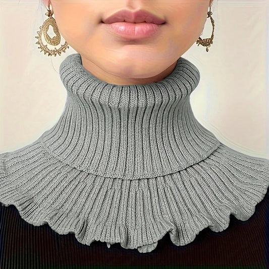 Knitted Turtleneck Neck Scarf for Women Soft Warm Winter Neckwear