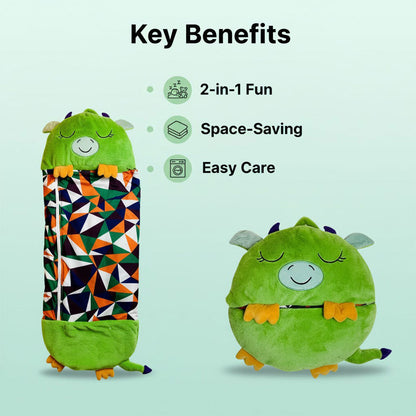 Kids 2-in-1 Sleeping Bag and Plush Toy for Travel and Home Use