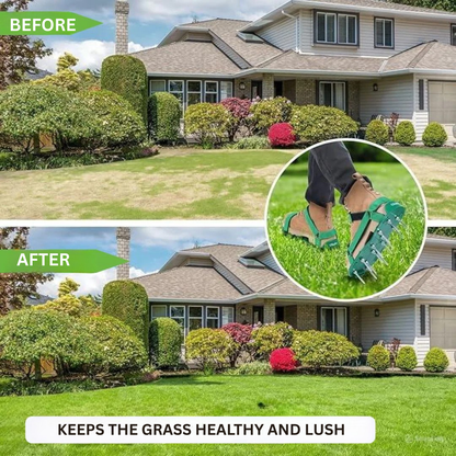 Lawn Aeration Shoes with Metal Spikes for Healthy Grass Growth