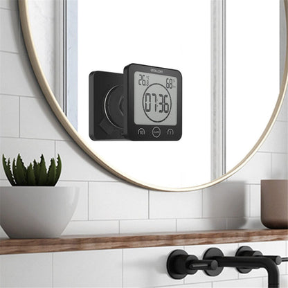 Minimalist Black Digital Shower Timer