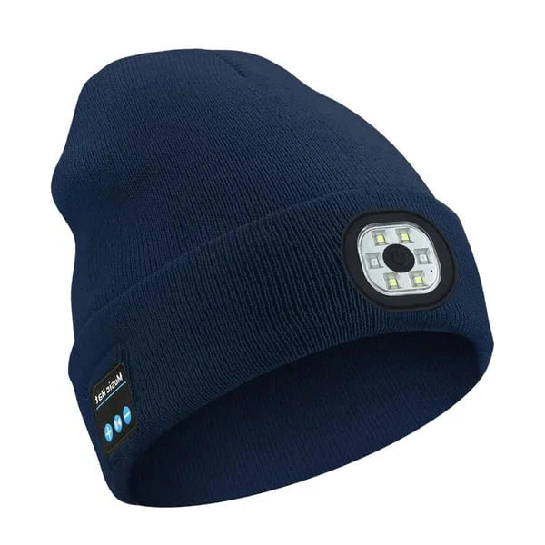 Bluetooth Beanie with LED Light 3-in-1 Warmth Speaker Hands-Free