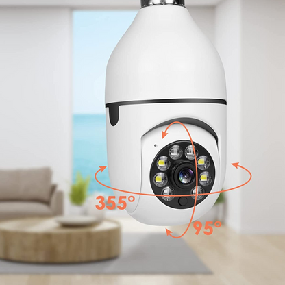 Wifi Light Bulb Security Camera Indoor Outdoor 360° Rotating HD