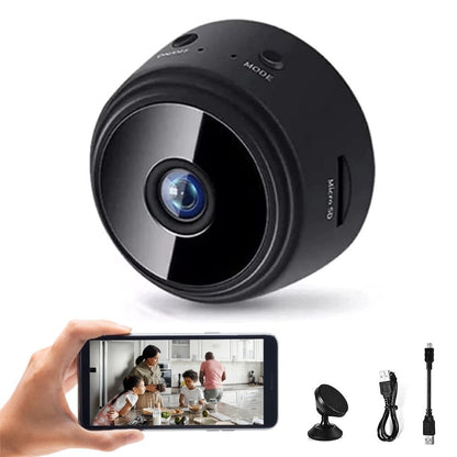 1080p WiFi Mini Security Camera With Magnetic Mount and Night Vision