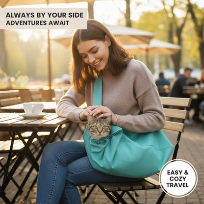Cat Travel Bag with Mesh Ventilation Foldable Carrier for Small Pets