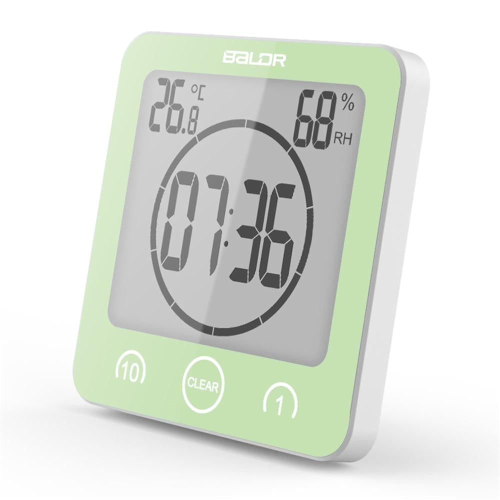 Minimalist Black Digital Shower Timer