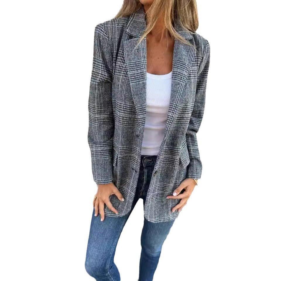 Élise™ | Blazer à carreaux