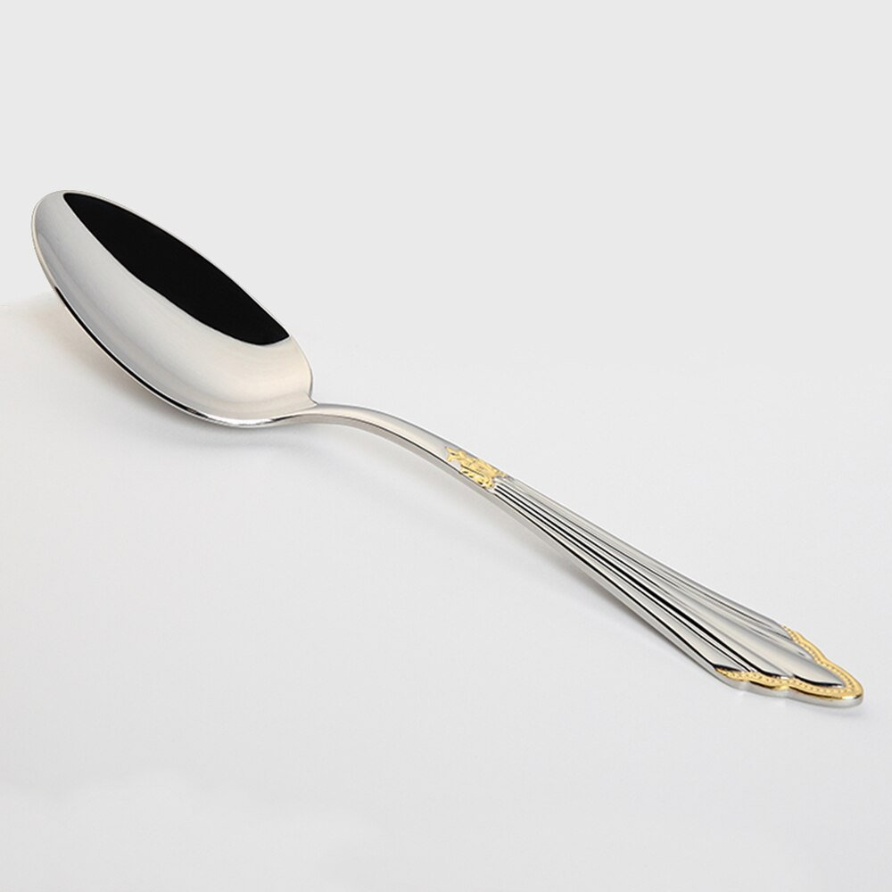 Gold Accented Stainless Steel Cutlery Set