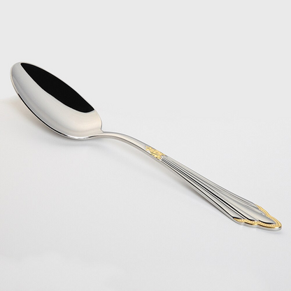 Gold Accented Stainless Steel Cutlery Set